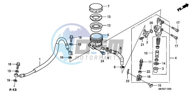 REAR BRAKE MASTER CYLINDER (CBF600S/N)