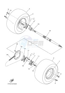 YFM700R YFM70RSBG RAPTOR 700R (2LS7) drawing REAR WHEEL