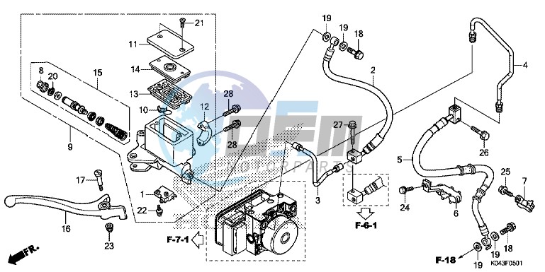 FRONT BRAKE MASTER CYLINDER (NSS300A)