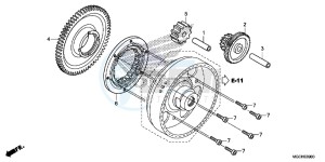 CB1100NAH UK - (E) drawing STARTING CLUTCH