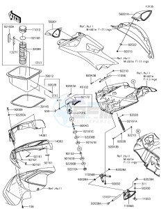 JET SKI ULTRA LX JT1500KHF EU drawing Hull Front Fittings