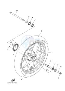 YZF-R3 YZF-R3A 321 R3 (B023 B024) drawing FRONT WHEEL