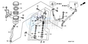 ST1300A9 Korea - (KO / ABS MME) drawing RR. BRAKE MASTER CYLINDER (ST1300A)