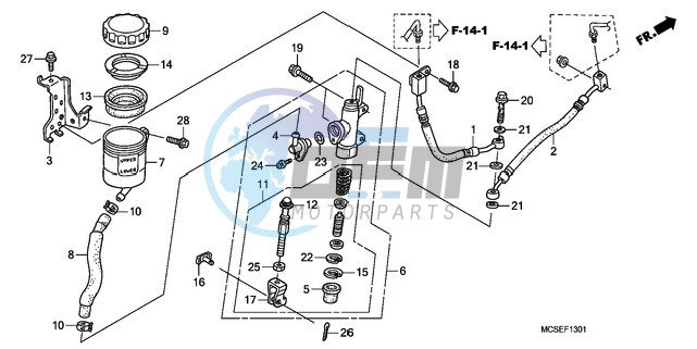 RR. BRAKE MASTER CYLINDER (ST1300A)