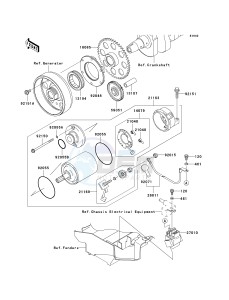 ZX 900 F [NINJA ZX-9R] (F1-F2) [NINJA ZX-9R] drawing STARTER MOTOR