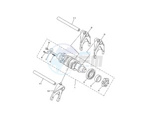 XV A MIDNIGHT STAR 1900 drawing SHIFT CAM AND FORK