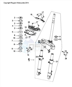 DJANGO 50 4T HERITAGE drawing FORKS AND STEERING