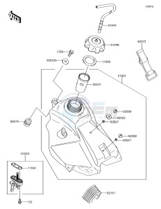 KX65 KX65AHF EU drawing Fuel Tank