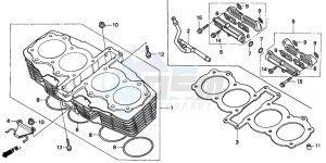 CB750F2 SEVEN FIFTY drawing CYLINDER