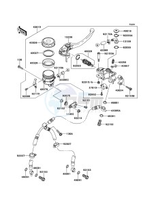 NINJA ZX-6R ZX600R9F FR GB XX (EU ME A(FRICA) drawing Front Master Cylinder