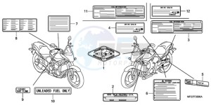 CB600FA39 Europe Direct - (ED / ABS ST 25K) drawing CAUTION LABEL