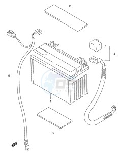 GSX750F (E2) drawing BATTERY