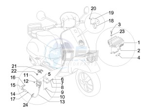 GTV 300 4T 4V ie Touring (NAFTA, APAC) (CN, USA) drawing Voltage Regulators - Electronic Control Units (ecu) - H.T. Coil