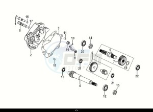 FIDDLE IV 50 (XG05W1-NL) (E5) (M1-M3) drawing MISSION CASE-DRIVE SHAFT