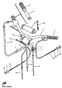 PW50 (2SAR) drawing STEERING HANDLE & CABLE