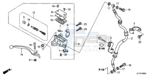 CBR125RSC drawing FRONT BRAKE MASTER CYLINDER