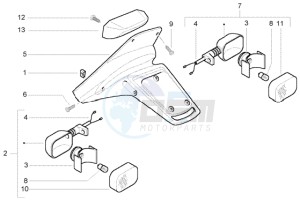 NRG 50 power purejet drawing Rear tail lamp