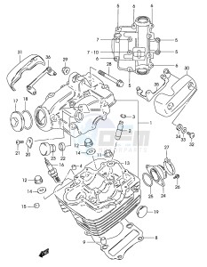 GZ125 (P19) drawing CYLINDER HEAD