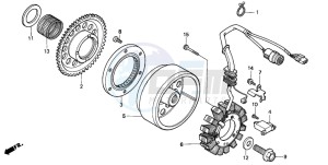 TRX300 FOURTRAX 300 drawing GENERATOR