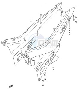 GSX600F (E28) Katana drawing FRAME COVER (MODEL L M)