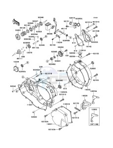 KX250 KX250-R1 EU drawing Engine Cover(s)