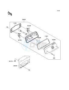 KVF650 4x4 KVF650-D1 EU GB drawing Taillight(s)