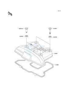 KL 650 E [KLR650] (E8F-E9F) E9F drawing CYLINDER HEAD COVER