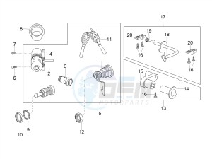 SCARABEO 50 2T CARBURATORE E4 STREET (EMEA) drawing Locks