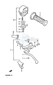 GSX550E (E1) drawing LEFT HANDLE SWITCH (GSX550ED EE)