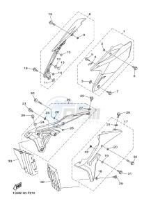 YZ250F (1SM9 1SMA 1SMB 1SMC) drawing SIDE COVER