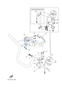 YFM300 RAPTOR 300 (1SC6 1SC7 1SC5) drawing HANDLE SWITCH & LEVER