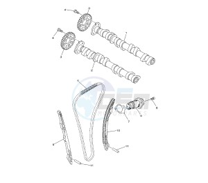 XJ6-FA DIVERSION ABS 600 drawing CAMSHAFT AND TIMING CHAIN