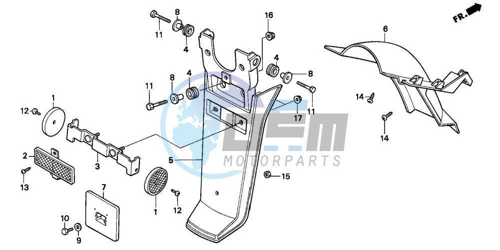 REAR FENDER (PK50S-B/SP/MS/SS/SMS)