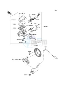 VN1700_CLASSIC_TOURER_ABS VN1700DEF GB XX (EU ME A(FRICA) drawing Front Master Cylinder