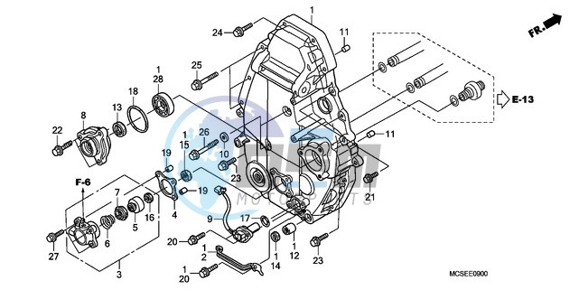 REAR CRANKCASE COVER