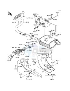 VERSYS KLE650B9F GB XX (EU ME A(FRICA) drawing Muffler(s)