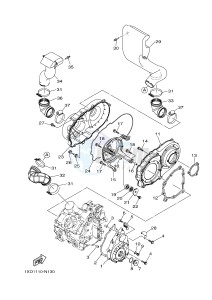 YXC700ES VIKING VI EPS SE (2USB) drawing CRANKCASE COVER 1