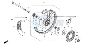 CR85R drawing FRONT WHEEL