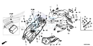 MSX125E MSX125 UK - (E) drawing REAR FENDER