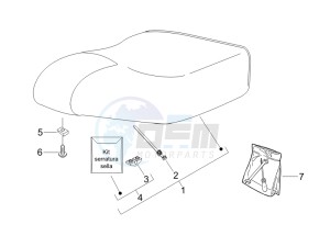 Liberty 200 4t e3 drawing Saddle seats - Tool roll