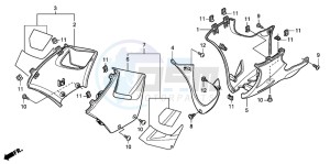 CBR125R drawing UNDER COWL (CBR125R/RS/RW5/RW6/RW8)