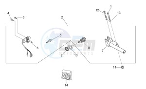 Scarabeo 50 2t e2 (eng. piaggio) drawing Lock hardware kit - Decals