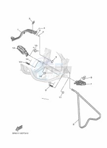 YZ65 (BR86) drawing STAND & FOOTREST