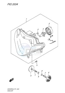 GSX-250 RA drawing HEADLAMP