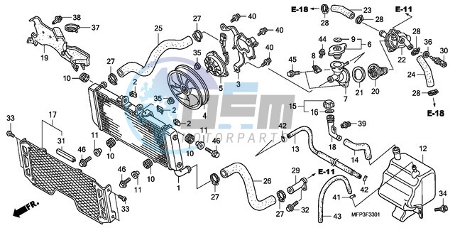 RADIATOR (CB1300A/CB1300S A)