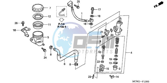 RR. BRAKE MASTER CYLINDER