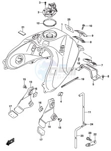 DL1000A drawing FUEL TANK (DL1000AL8 E21) (FOR YVB,YWW)