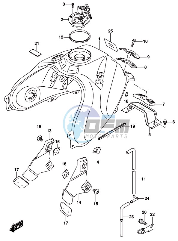 FUEL TANK (DL1000AL8 E21) (FOR YVB,YWW)