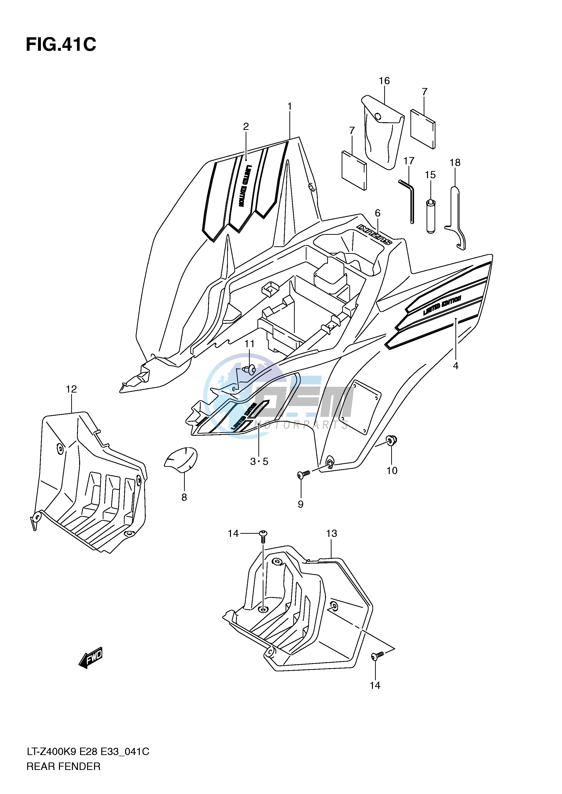 REAR FENDER (LT-Z400ZL0)