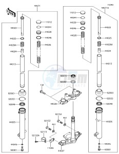 KLX110 KLX110CJF EU drawing Front Fork